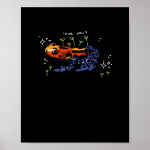 Poster Grenouille Qui T'Aime Style Classique Simple