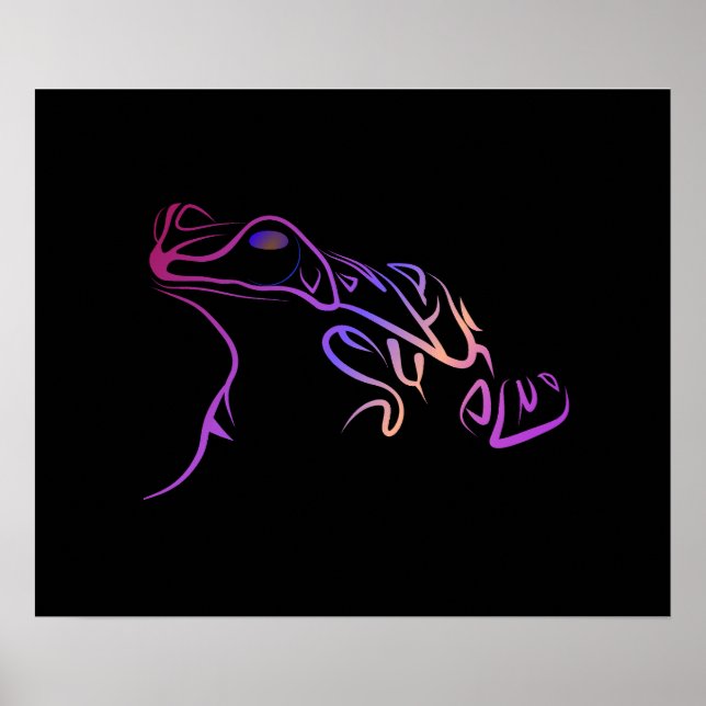 Poster Grenouille stylisée (Devant)