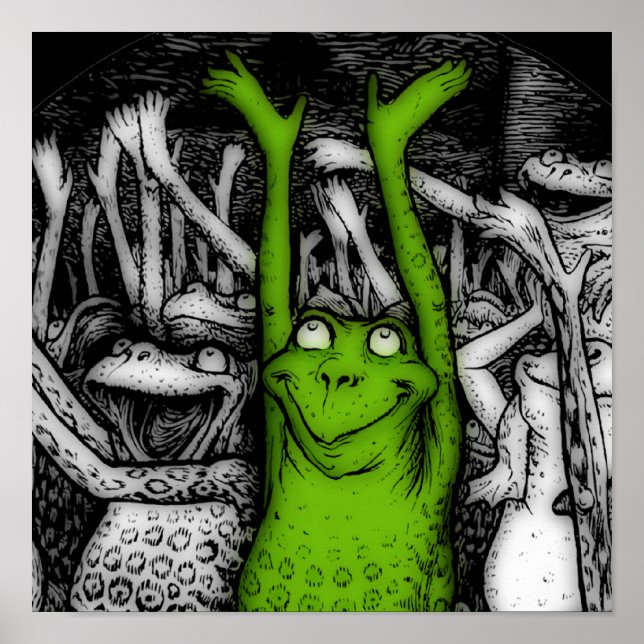 Poster Grenouilles à encourager (Devant)