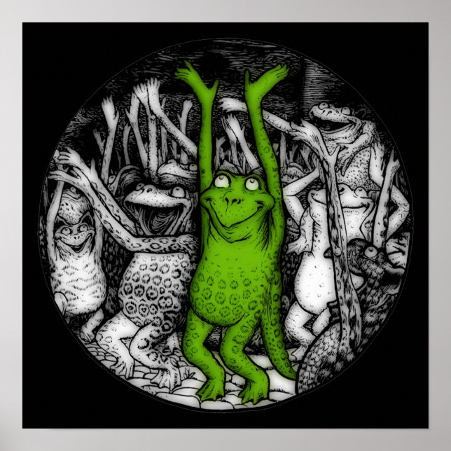 Poster Grenouilles à encourager (Devant)