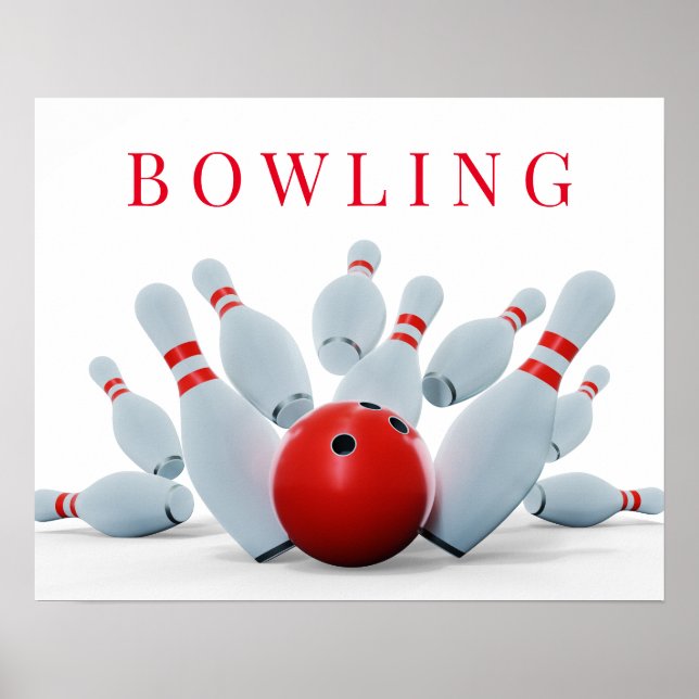 Poster Grève de Bowling (Devant)