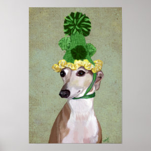 Poster Greyhound en Casquette vert
