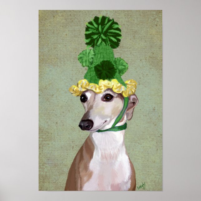 Poster Greyhound en Casquette vert (Devant)