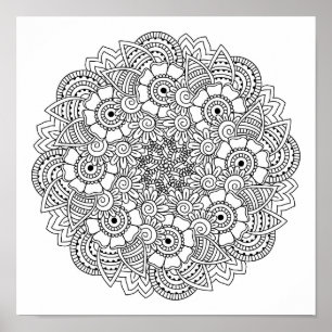 Poster Griffonnage rond 2 de conception