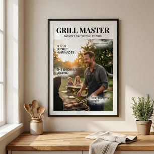 Poster Grill Master personnalisé pour la fête des pères
