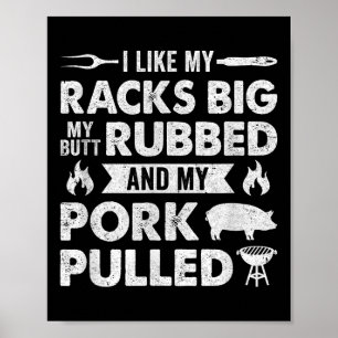 Poster Grillades cool Pour Hommes Femmes Fumée De Porc Fu