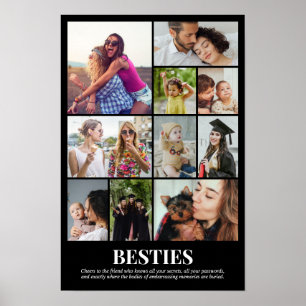 Poster Grille de collage de photos personnalisée 10 photo