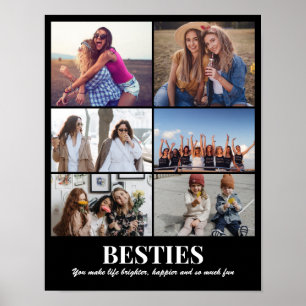 Poster Grille de collage photo personnalisé 6 photos 11x1