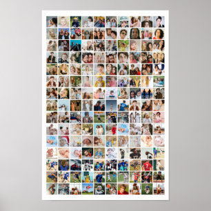 Poster Grille de photos personnalisée de 150 photos colla