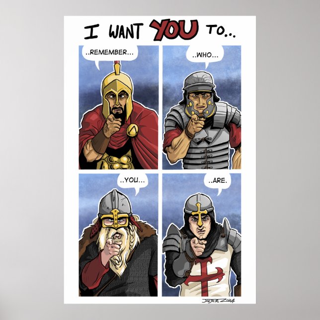 Poster Grille des guerriers occidentaux (Devant)