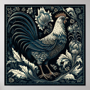 Poster Grille noire - Living in the countryside