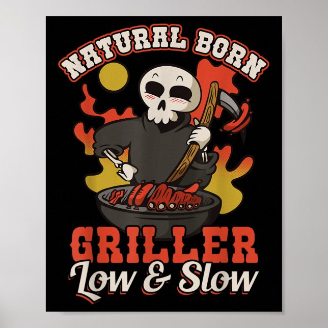 Poster Griller Né Naturellement Basse &amp; Bbq Lent (Devant)