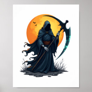 Poster Grim Reaper avec Scythe - Scandale Chemise Hallowe