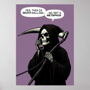 Poster Grim Reaper la métaphore de la mort