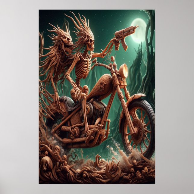 Poster Grimbone et Skulldust, monté leur grand hélico (Devant)