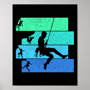 Poster Grimpeur Escalade Bloc Enfants Garçons Hommes
