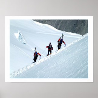 Poster Grimpeurs, Mont Blanc, France