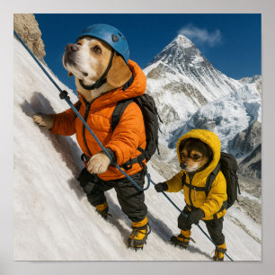 Poster "Grimpez chaque montagne"