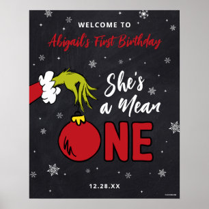 Poster Grinch Elle est méchante 1er Anniversaire