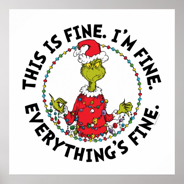 Poster Grinch | Everything's Fine (Devant)