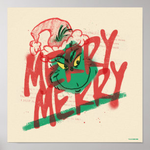 Poster Grinch   Joyeux Grunge Graphique