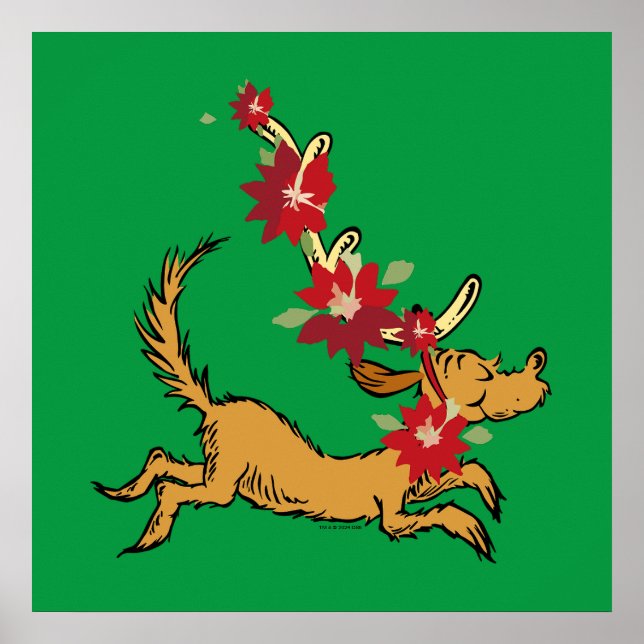 Poster Grinch | Max Poinsettia de Noël (Devant)