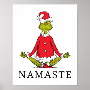 Poster Grinch Namaste Père Noël