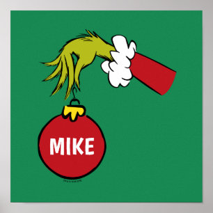 Poster Grinch   Ornement Personnalisé
