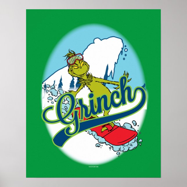 Poster Grinch Snowboard (Devant)