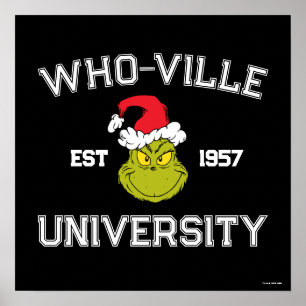 Poster Grinch Université de Who-ville Établie en 1957
