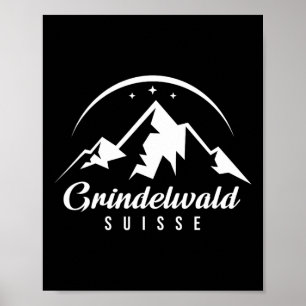 Poster Grindelwald Suisse Station de ski Ski Snowboar