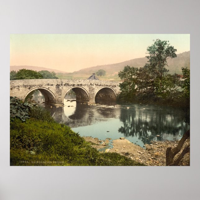 Poster Grindleford Bridge, Derbyshire, Angleterre (Devant)