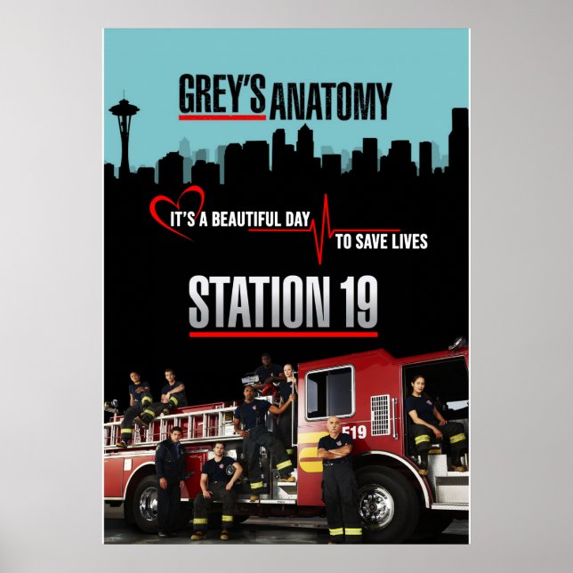 Poster Gris Anatomie et Station 19 (Devant)