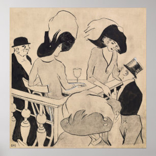 Poster Gris - Au Music Hall (Restaurant Au)