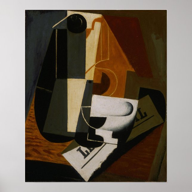 Poster Gris - Cafetière (Devant)