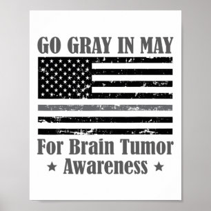 Poster Gris En Mai Cerveau Sensibilisation À La Tumeur Ca