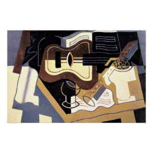 Poster Gris - Guitare et Clarinet, art,