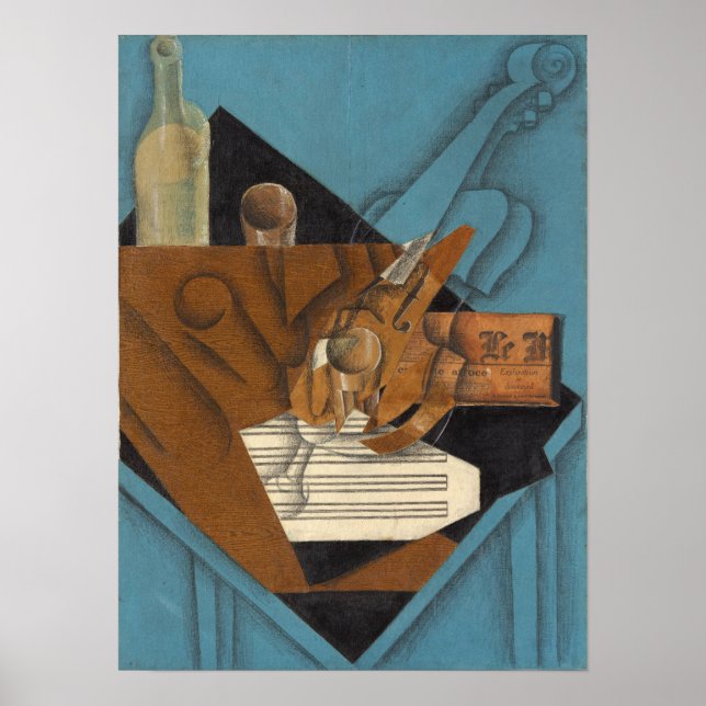 Poster Gris - La Table du Musicien (Devant)