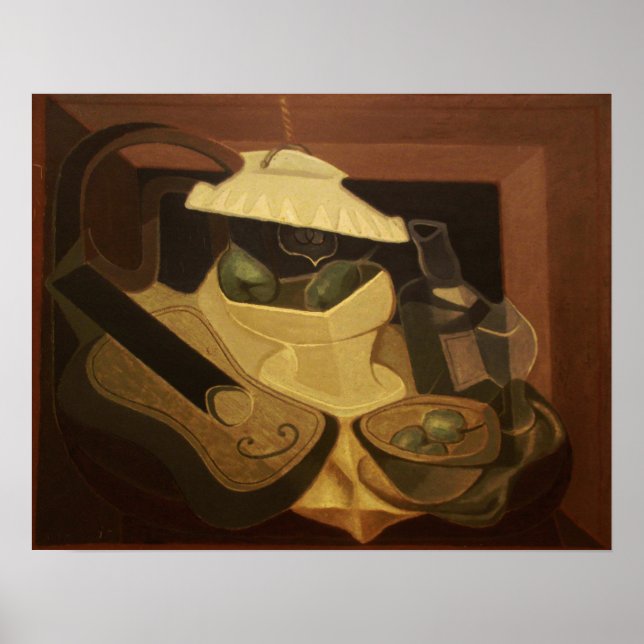 Poster Gris - Lampe Électrique (Devant)