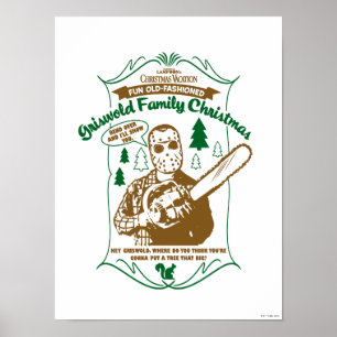Poster Griswold Famille de Noël Chainsaw Graphique