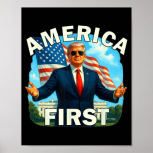 Poster Gritty Bold Rétro Slogan politique Amérique d'abor