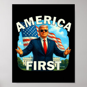Poster Gritty Bold Rétro Slogan politique Amérique d'abor