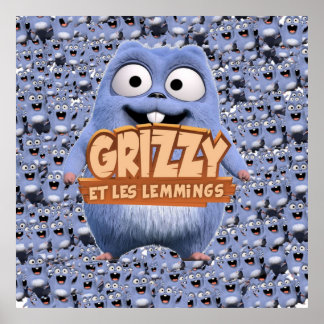 Poster Grizzy et la collection préférée des enfants Lemmi