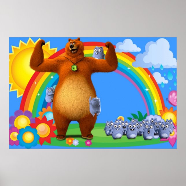 Poster Grizzy et lemmins Enfants (Devant)