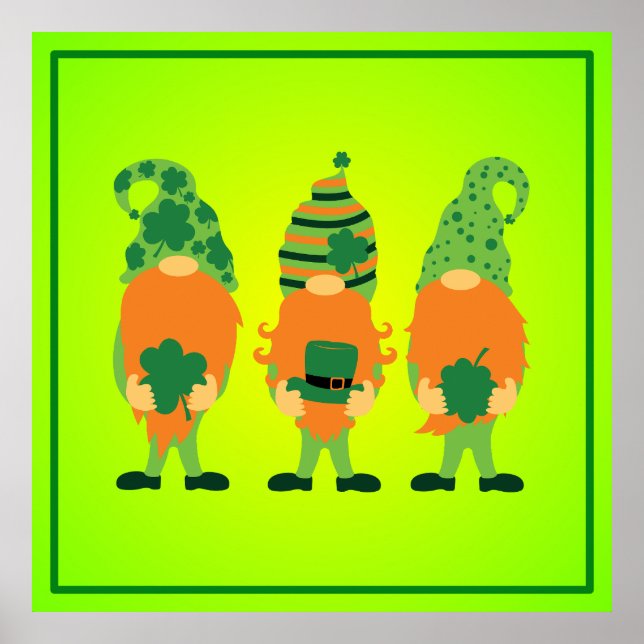 Poster Grnomes de la Saint Patrick (Devant)
