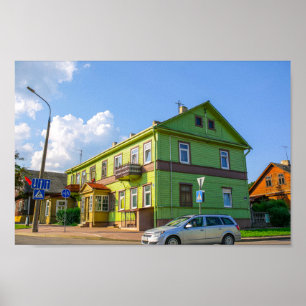 Poster Grodno Belarus Architecture ville ville rue du pay