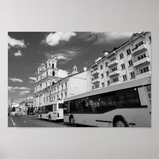 Poster Grodno Belarus Cityscape Architecture Ville Vue (Devant)