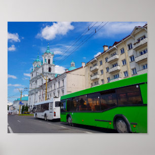 Poster Grodno Belarus Cityscape Architecture Ville Vue
