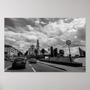 Poster Grodno Belarus Cityscape Architecture Ville Vue