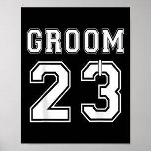 Poster Groom 2023 Jus de lune de miel de la fête d'engage